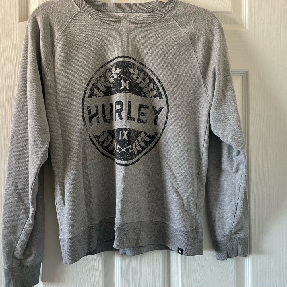 Hurley Grey Lightweight Crop Swratshirt